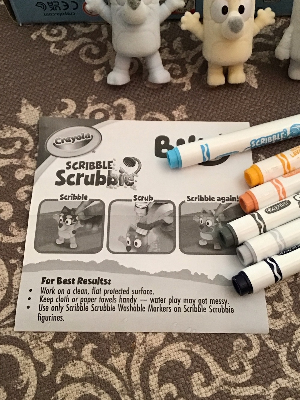 Crayola Scribble Scrubbie Bluey Figure Set NWOT** - Picture 5 of 6